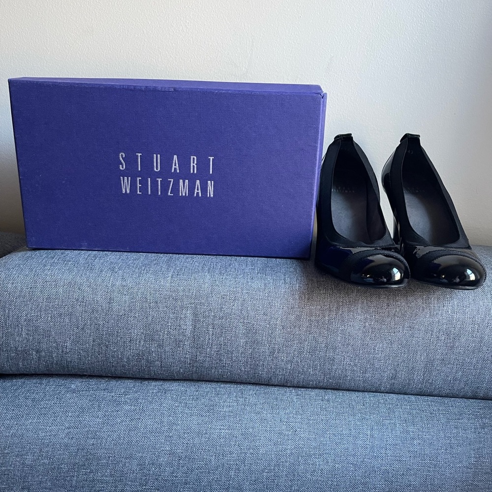 New Stuart Weitzman patent leather shoes, size 7